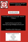 Stanley Rangers AGM 2021