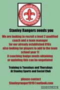 Coaching staff wanted